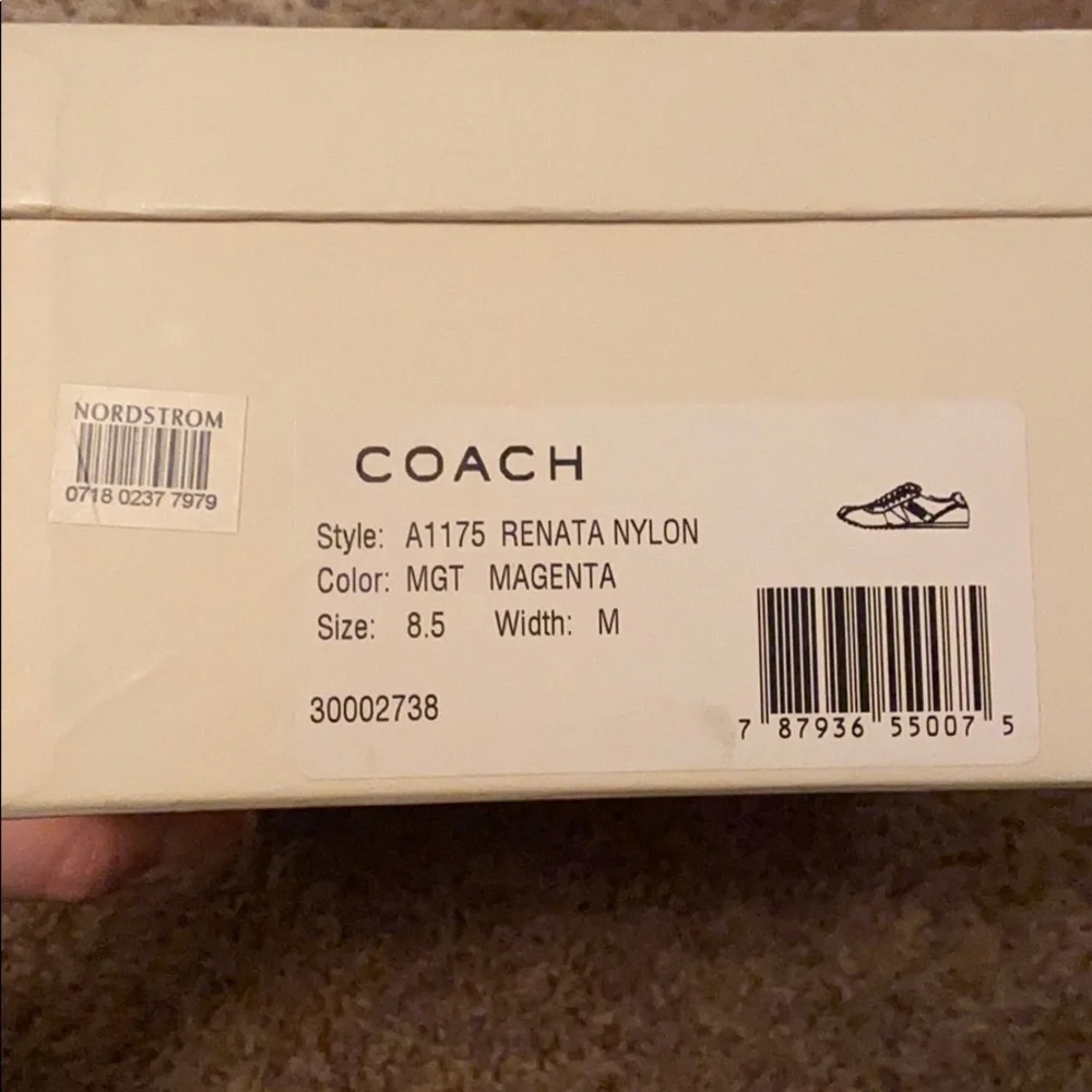 Size 8.5 PINK COACH SNEAKERS - Picture 7 of 7